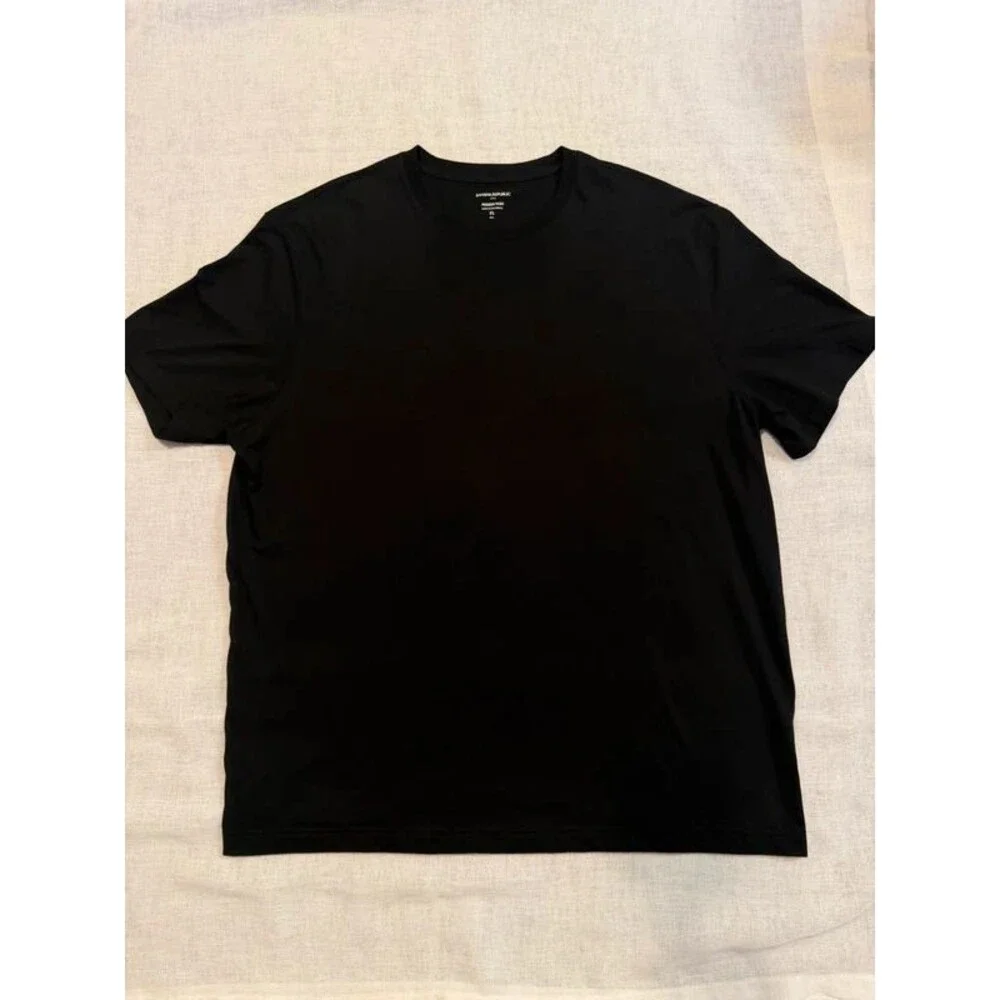Men’s Black Basic T-Shirt XL Tall Banana Republic Premium Wash